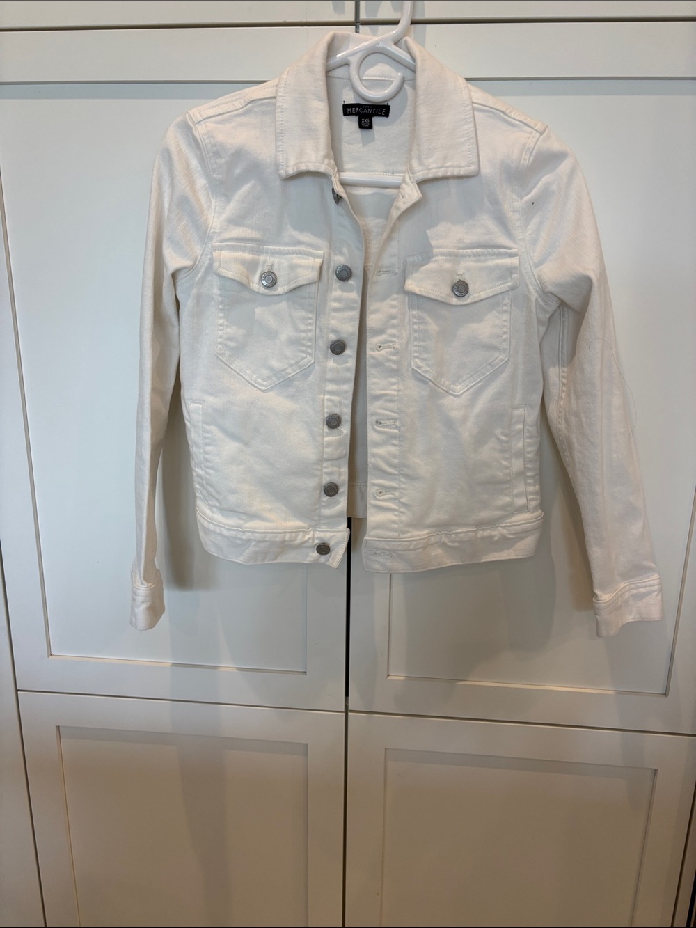J. Crew White Denim Trucker Jacket